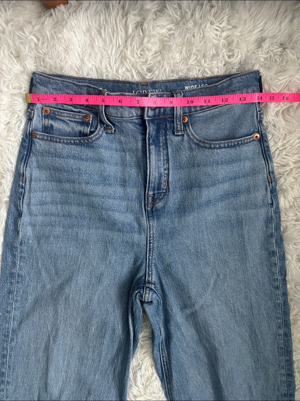 J. Crew Light Blue Wide-Leg Jeans - Picture 6 of 8